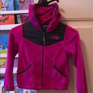 North face fleece with hood. Girls XXS